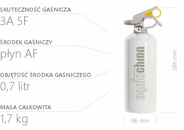 Gaśnica domowa biała